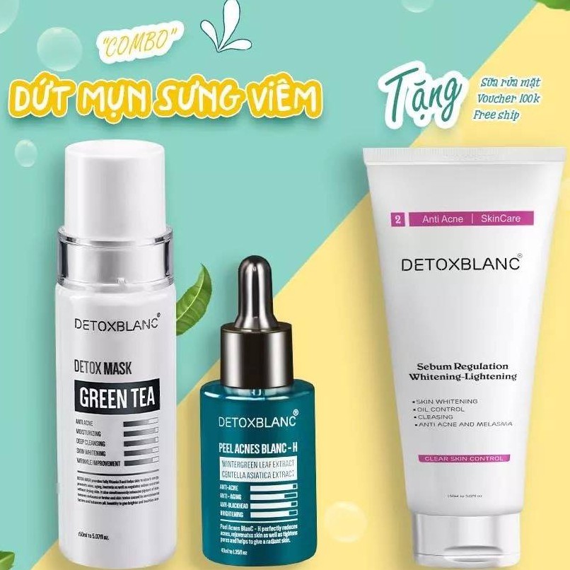 Detox Blanc Combo set Anti-Ance (free Cleanser Limited Stock) | Shopee ...