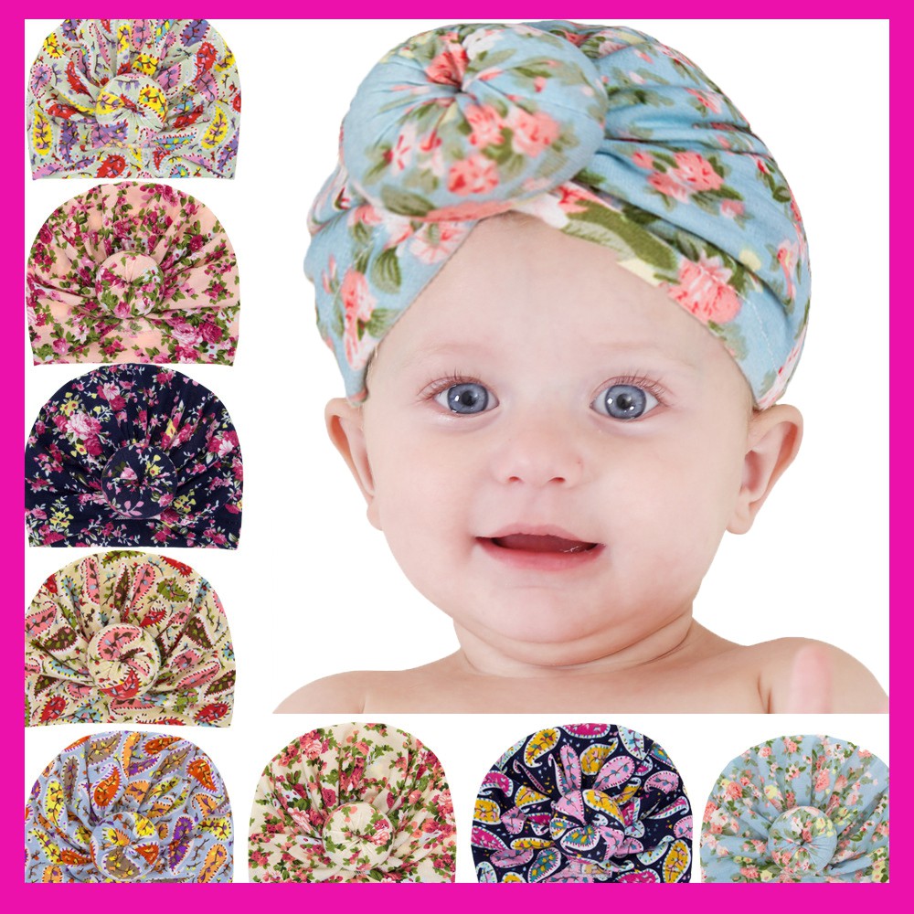 cute baby girl hats with flowers