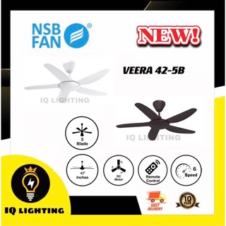 New 2021 Nsb Xtra Deluxe 56 6 Speed With Remote Control Ceiling Fan Shopee Malaysia
