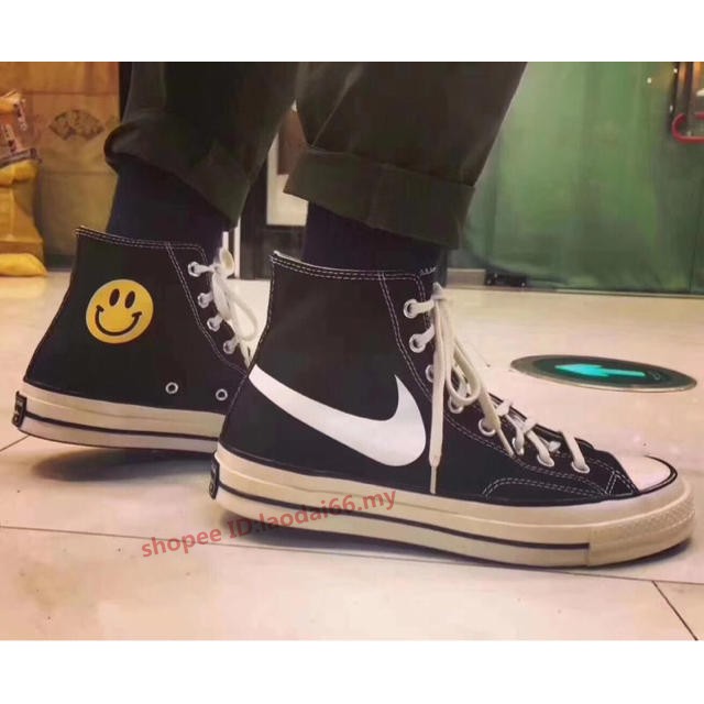 converse smiley face nike swoosh