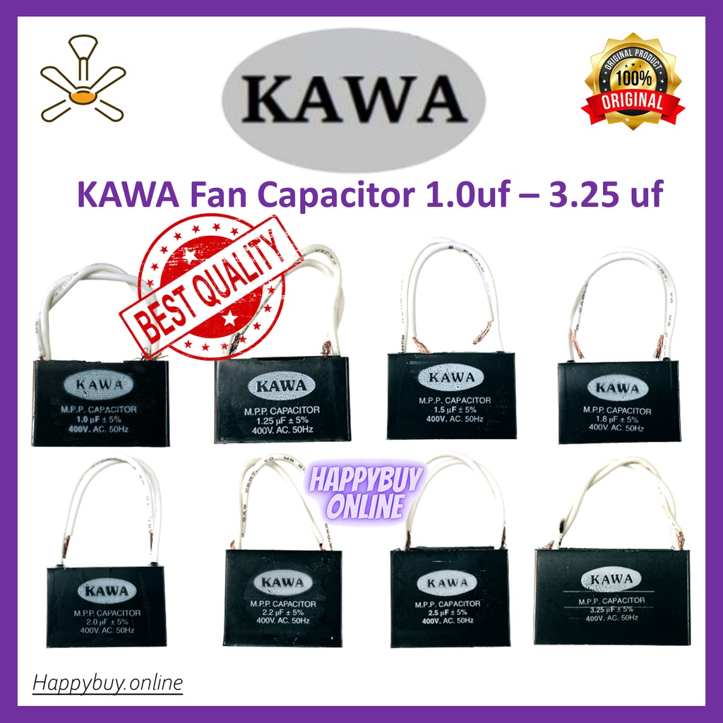 KAWA Fan Capacitor Ceiling Table Auto Fan Kipas Kapasitor Capasitor
