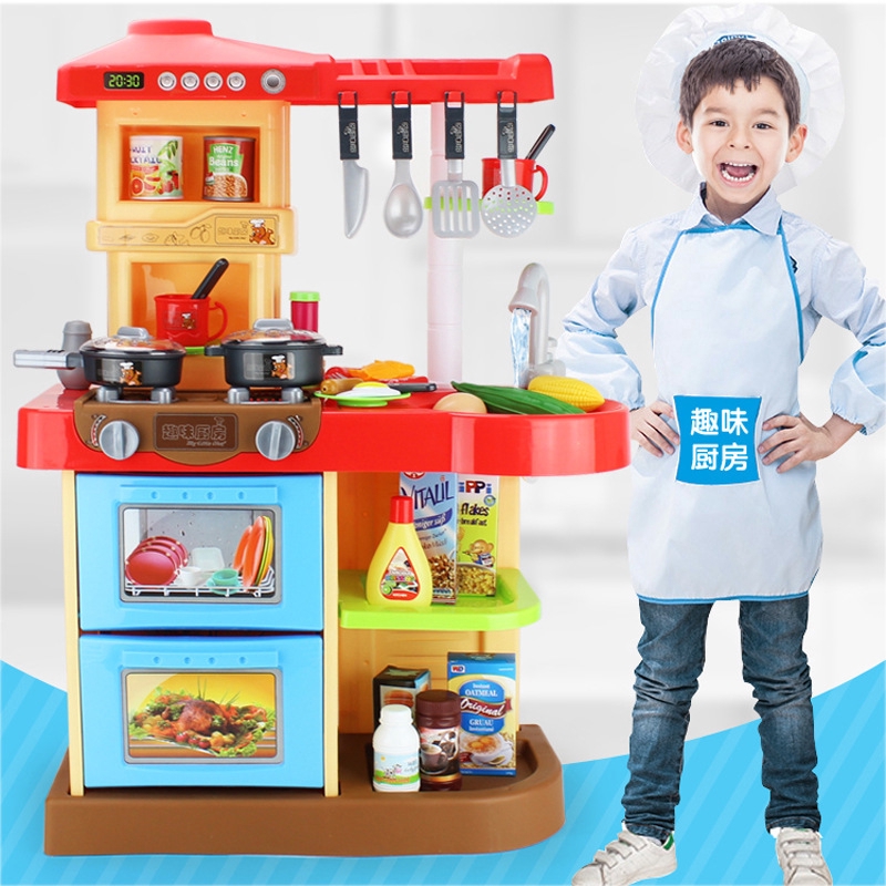Kids Kitchen Playset Chef Pretend Play Set Kid Cooking Toy Chef