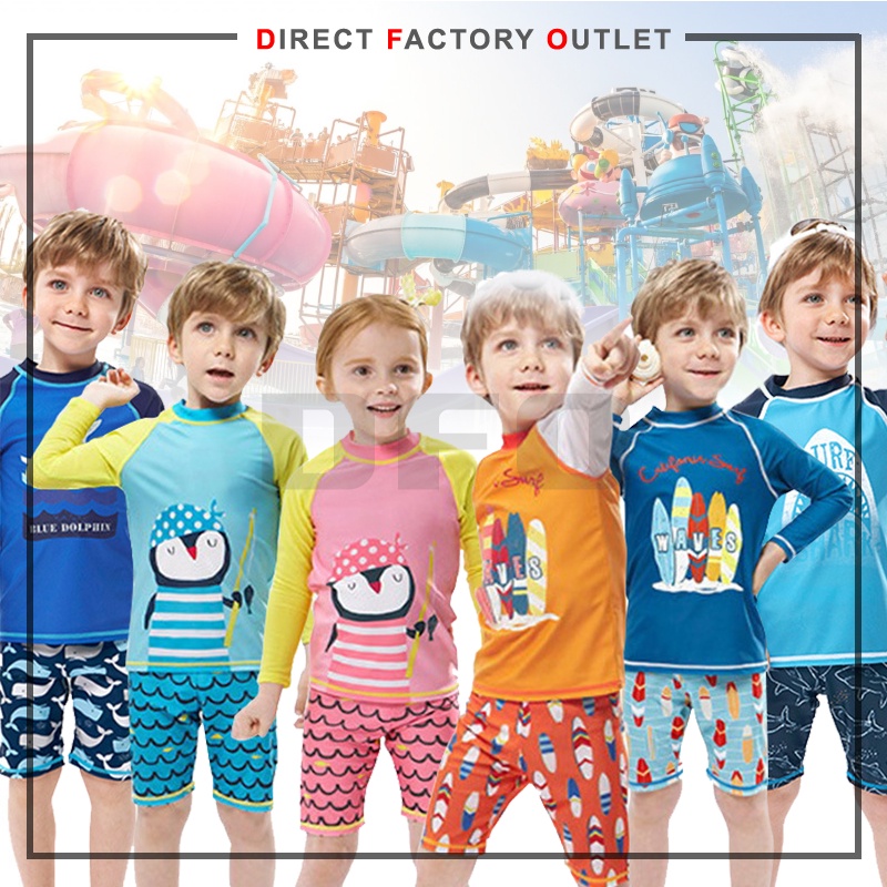 DFO Baju Renang Budak Swimming Suit Kids Boy Girl Swimwear Swimsuit 2