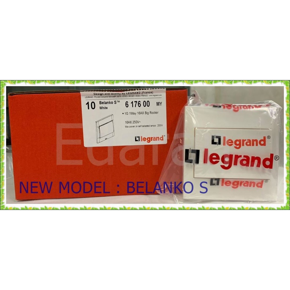 [NEW MODEL] LEGRAND BELANKO S 617600 1 Gang 1 Way AND 617601 1 Gang 2 ...