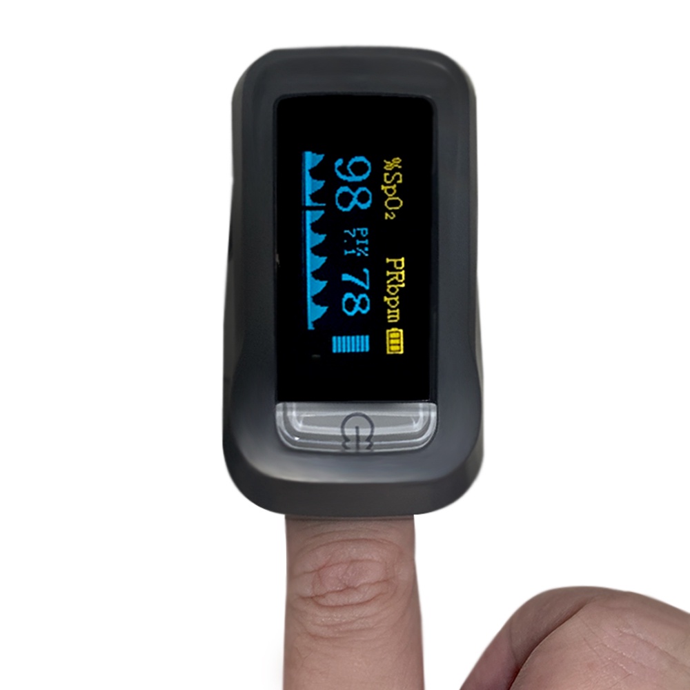 Coreblue Fingertip Pulse Oximeter OLED Display Grey Shopee Malaysia