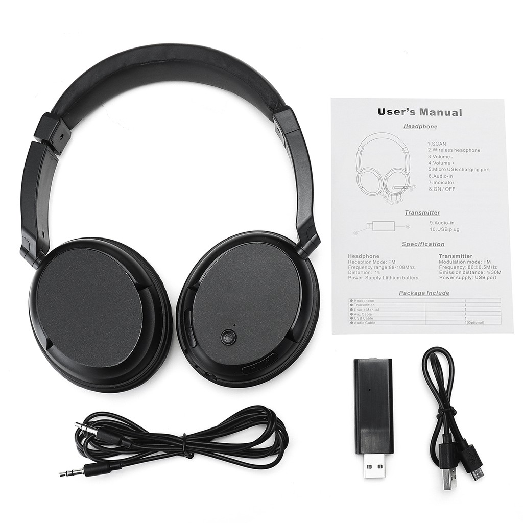wireless headset with usb port