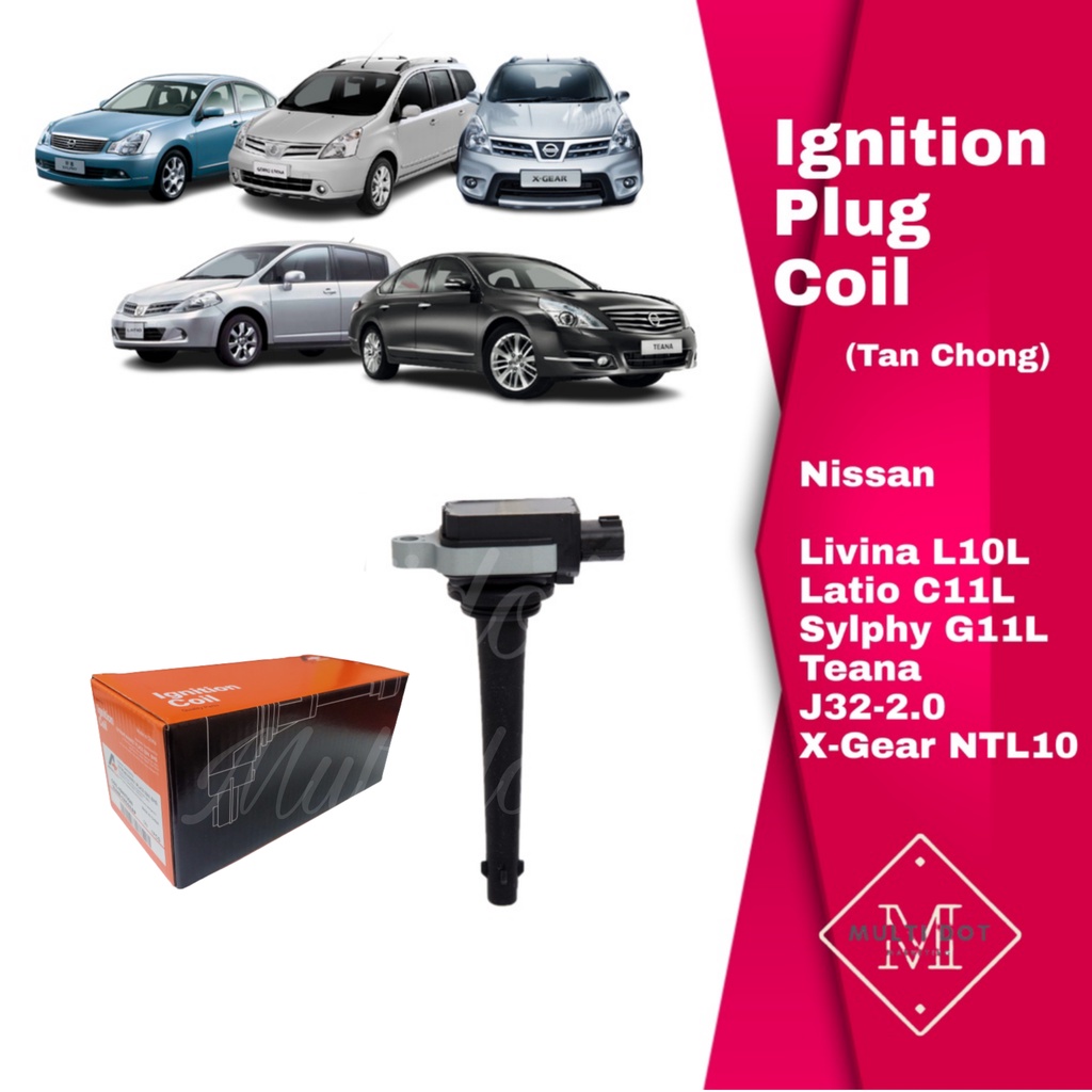 Nissan Ignition Plug Coil Livina Latio Sylphy Teana (Tan Chong