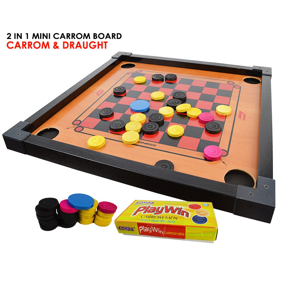 2 in 1 Mini Carrom Board And Draught Set/Dam (48cm x 48cm) Shopee Malaysia