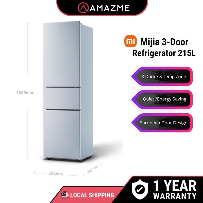 Xiaomi Mijia 3-Door Refrigerator (215L)