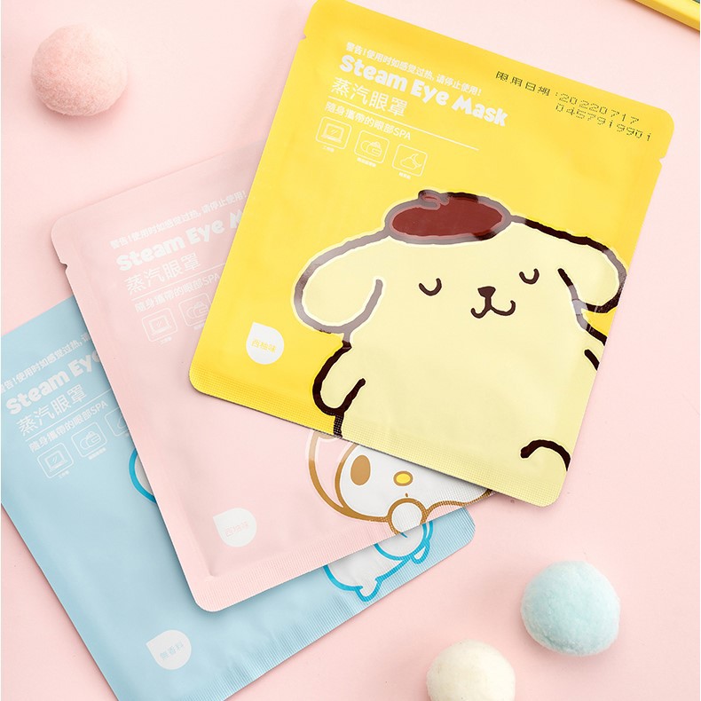 [Single Pack]Miniso X Sanrio Relaxing Steam Eye Mask X Pompompurin Hello Kitty Cinnamoroll