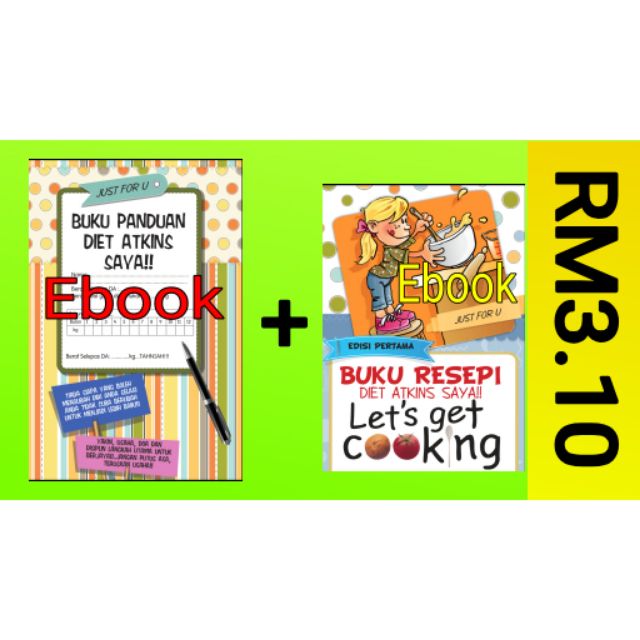 Ebook Panduan Diet Atkins & Buku Resepi Diet Atkins