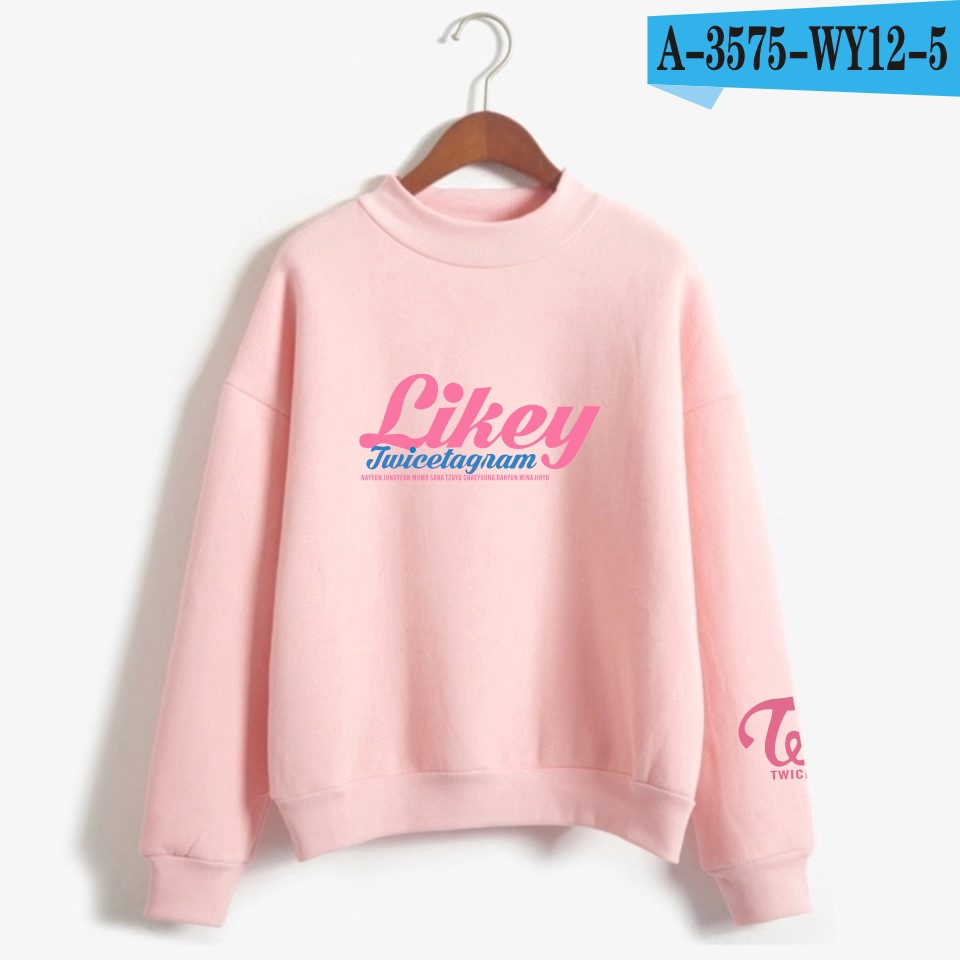 Twice Kpop Persona Turtleneck Sweatshirts Women Men Long Sleeve Kpop Sweater Casual Streetwear Clothes Shopee Malaysia