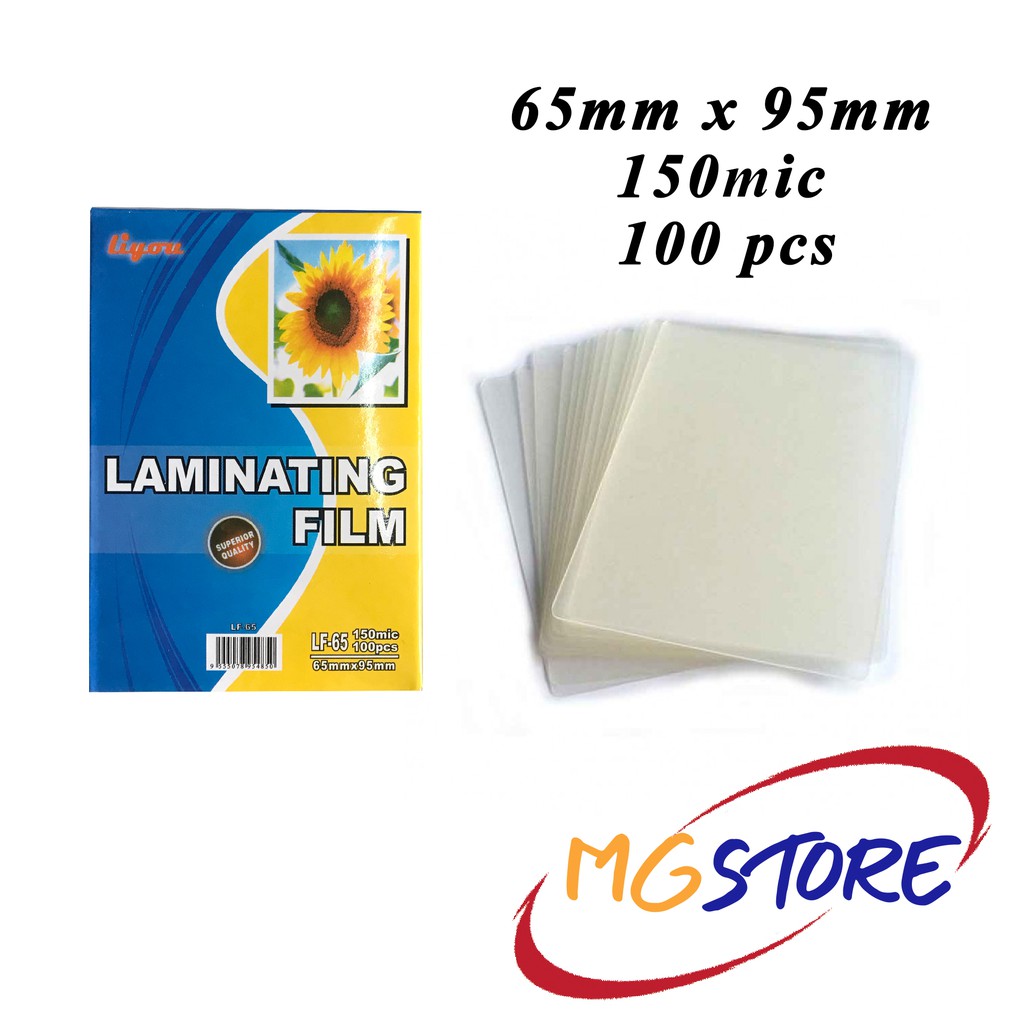 65mm x 95mm LAMINATE LAMINATING FILM 150 Microns Thickness (100 pcs
