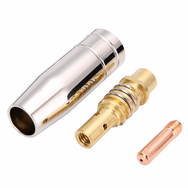 Mig co2 welding MB15 tip holder & nozzle & 0.8mm contact tip | Shopee ...