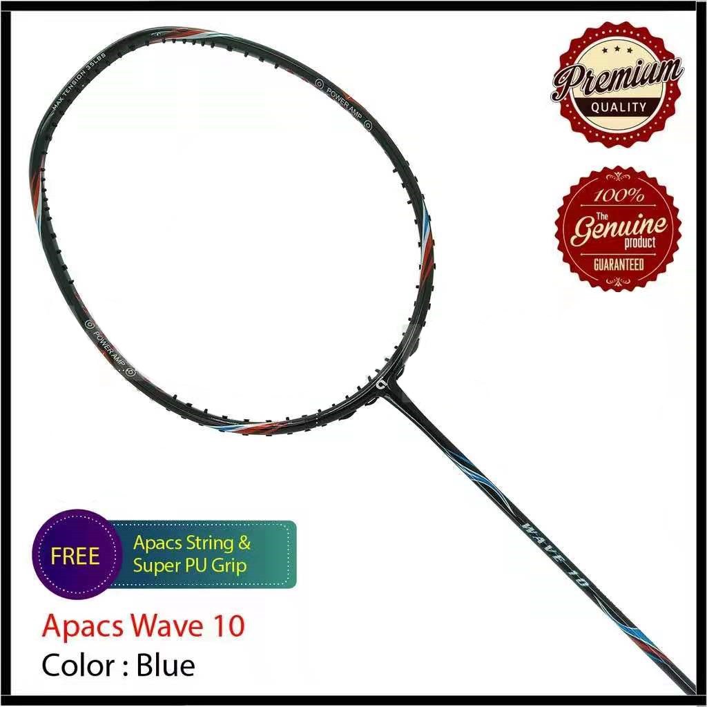 Apacs Wave 10 Badminton Racket (Black Blue) (Include String and Grip