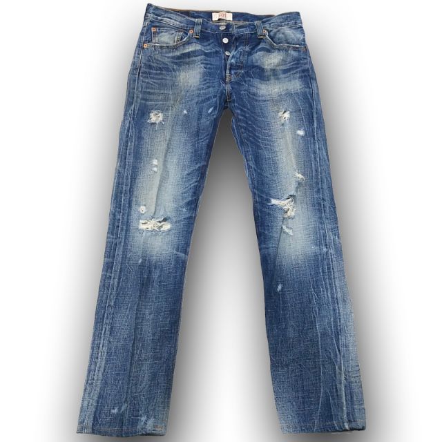 mens levi's 501 distressed jeans