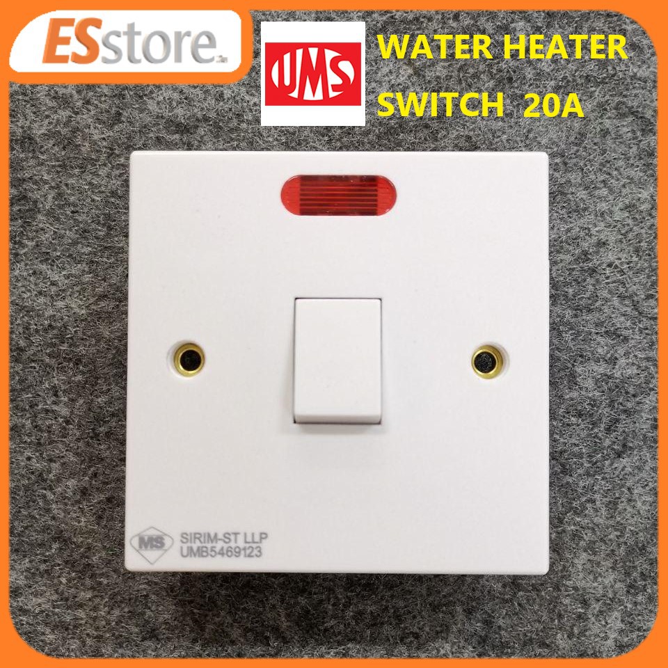 UMS Water Heater / Air Cond Switch With Neon & SIRIM Shopee Malaysia