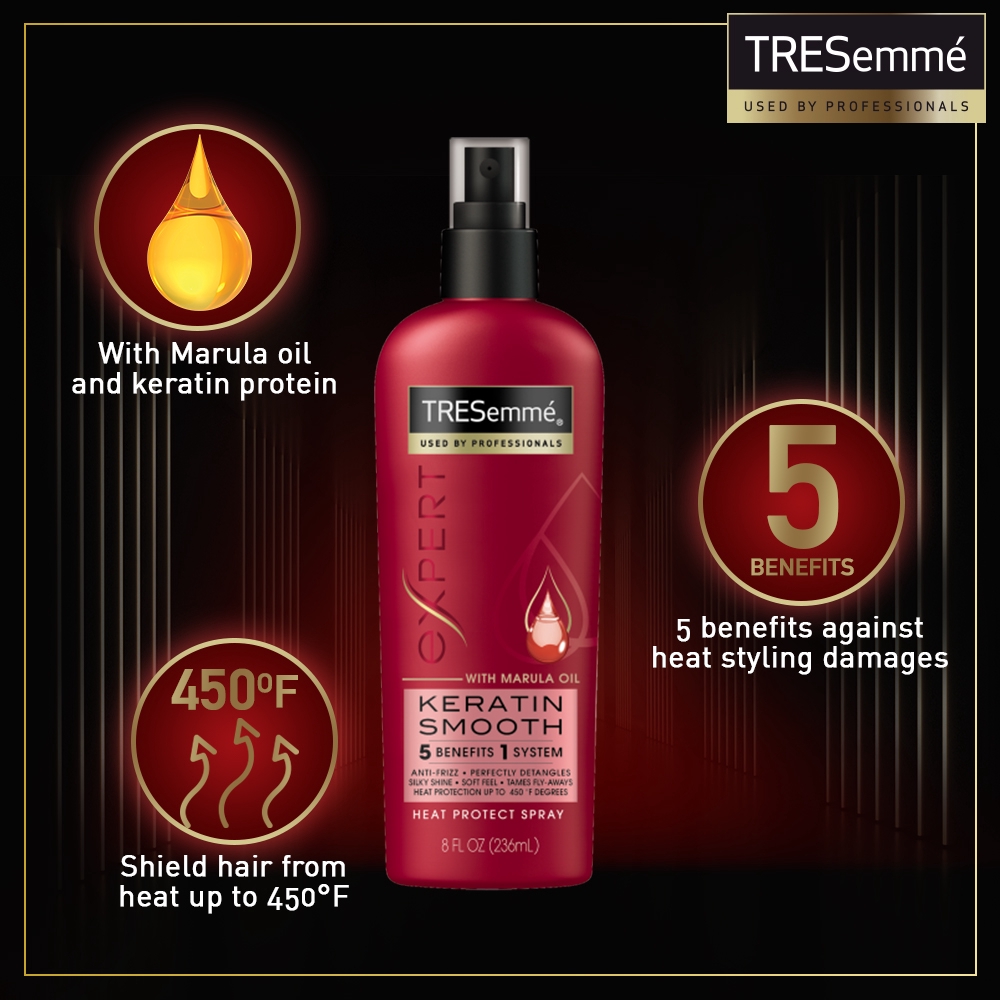 keratin smooth heat protect spray