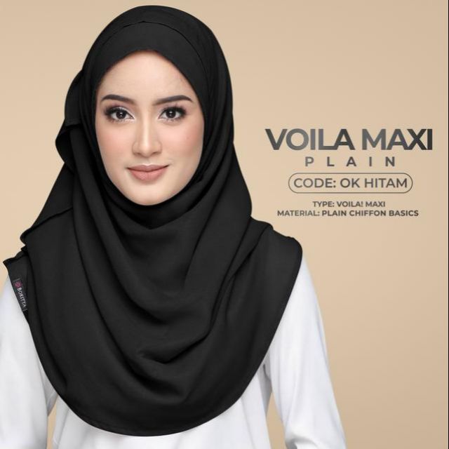 💥 TUDUNG BOKITTA VOILA MAXI PLAIN 