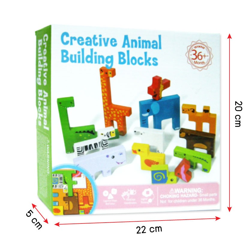 creative animal building blocks