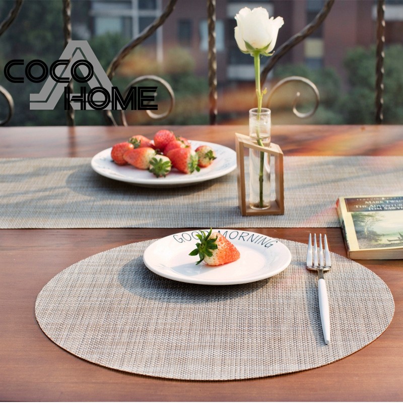 Bamboo Round Anti-Slip Dining Pad Kitchen Placemats Insulation Tableware Coaster