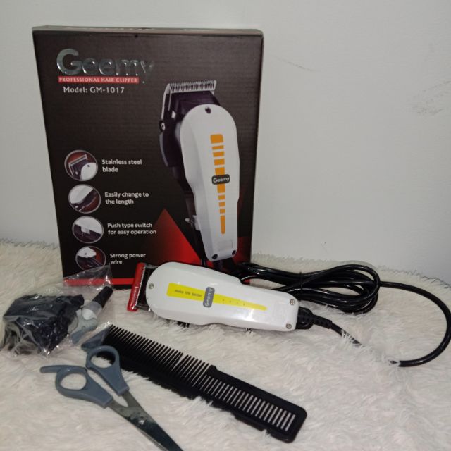 Geemy Gm 1017 Professional Hair Clipper N Beard Trimmer Shopee Malaysia