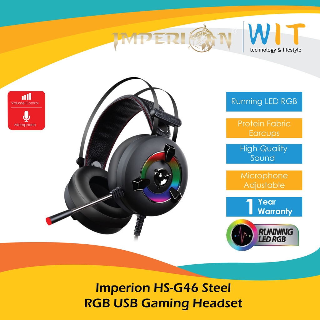 Imperion HS-G46 Steel RGB USB Gaming Headset