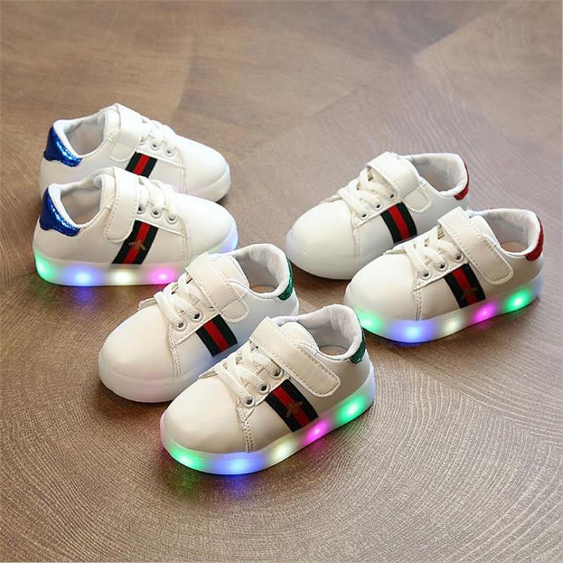 Children S Casual Shoes Kids Shoes Baby Boys Glowing Sneakers Bee