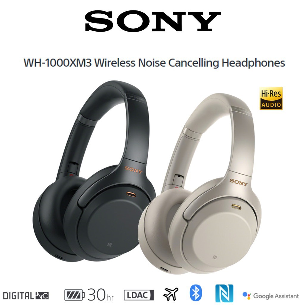 Sony Wireless Noise Cancelling Over Ear Headphones WH1000XM3 / WH