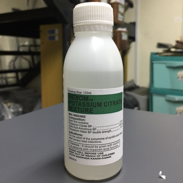 Rexom Potassium Citrate Mixture 120ml Shopee Malaysia
