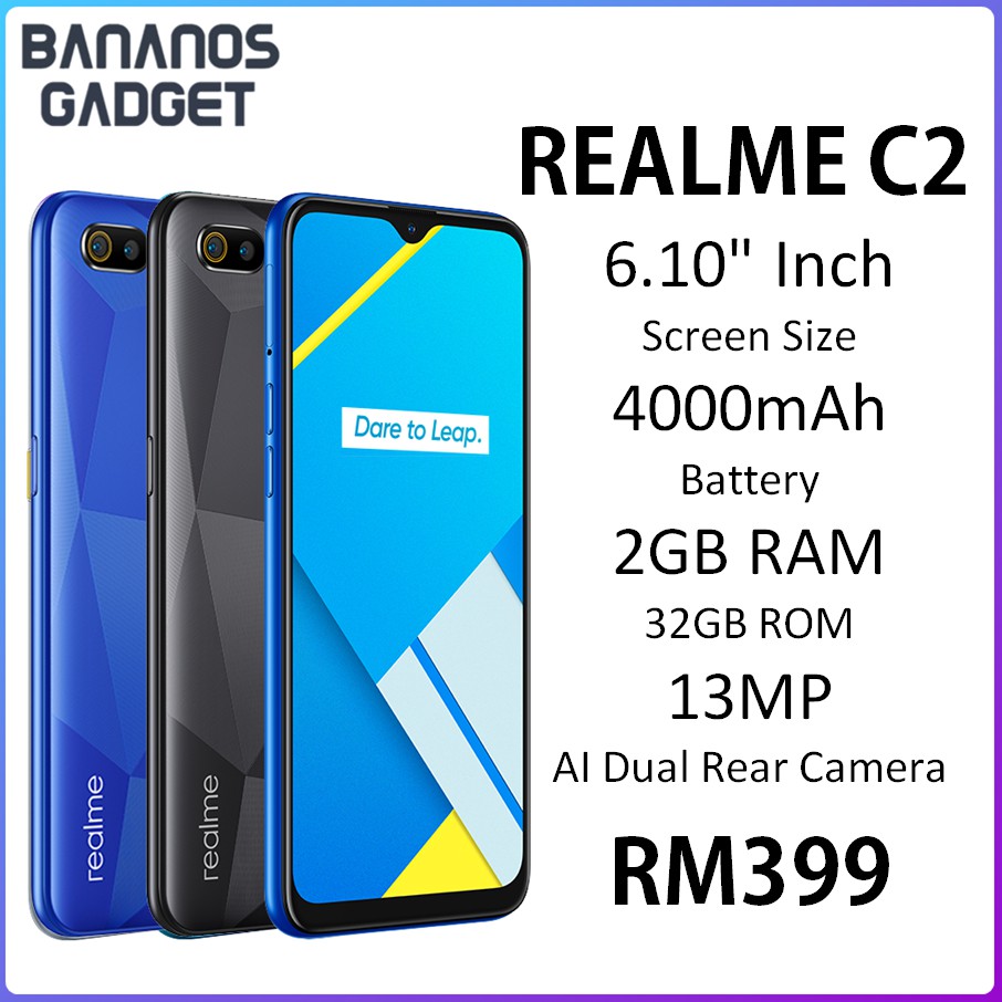 Realme C2 2gb 32gb Original Realme Malaysia Warranty Shopee Malaysia