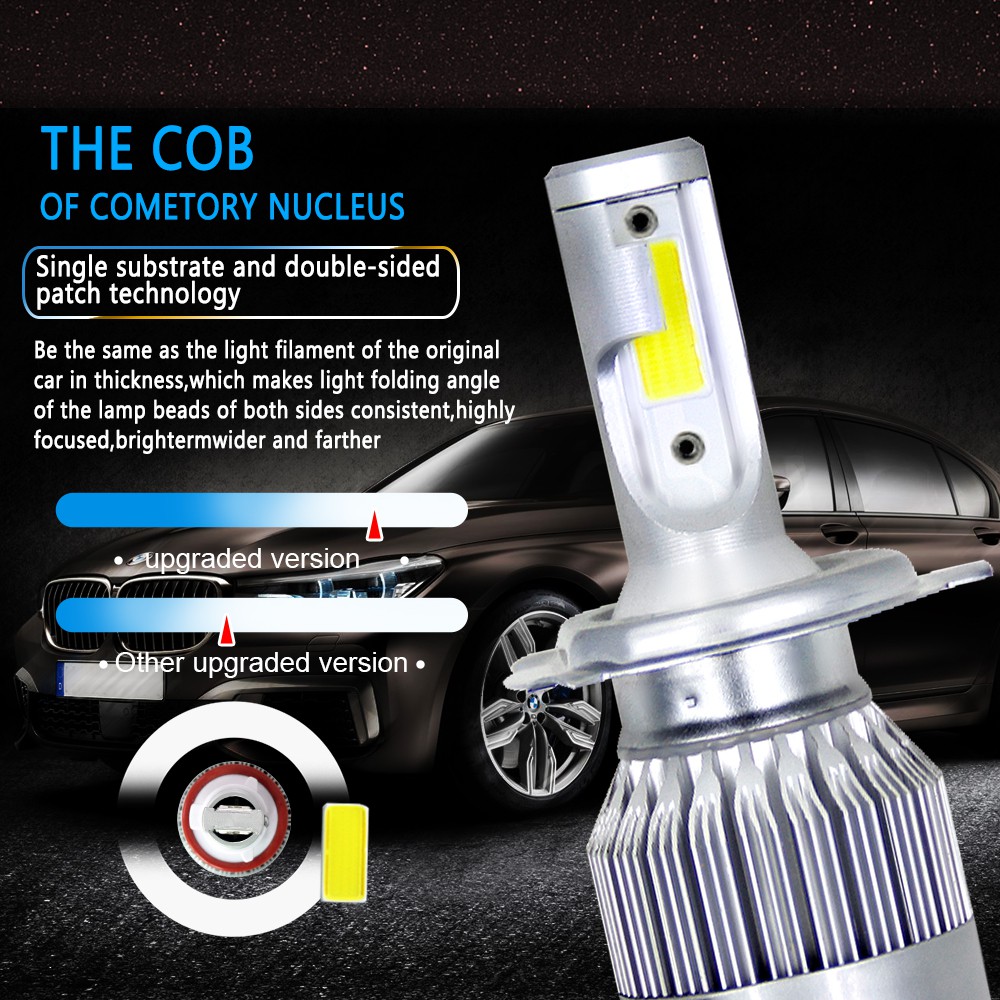Have Durable 2 Pieces C6 LED Headlight H4 H7 H8 H11 H1 HB3 HB4 9006 Car Bulb 7600LM 6000K Quality - Image 5