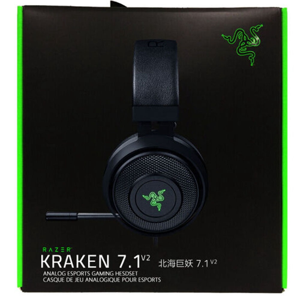 Razer Kraken 7 1 V2 Chroma Rgb Usb Gaming Headset With Retractable Digital Microphone Pinpoint Function Shopee Malaysia