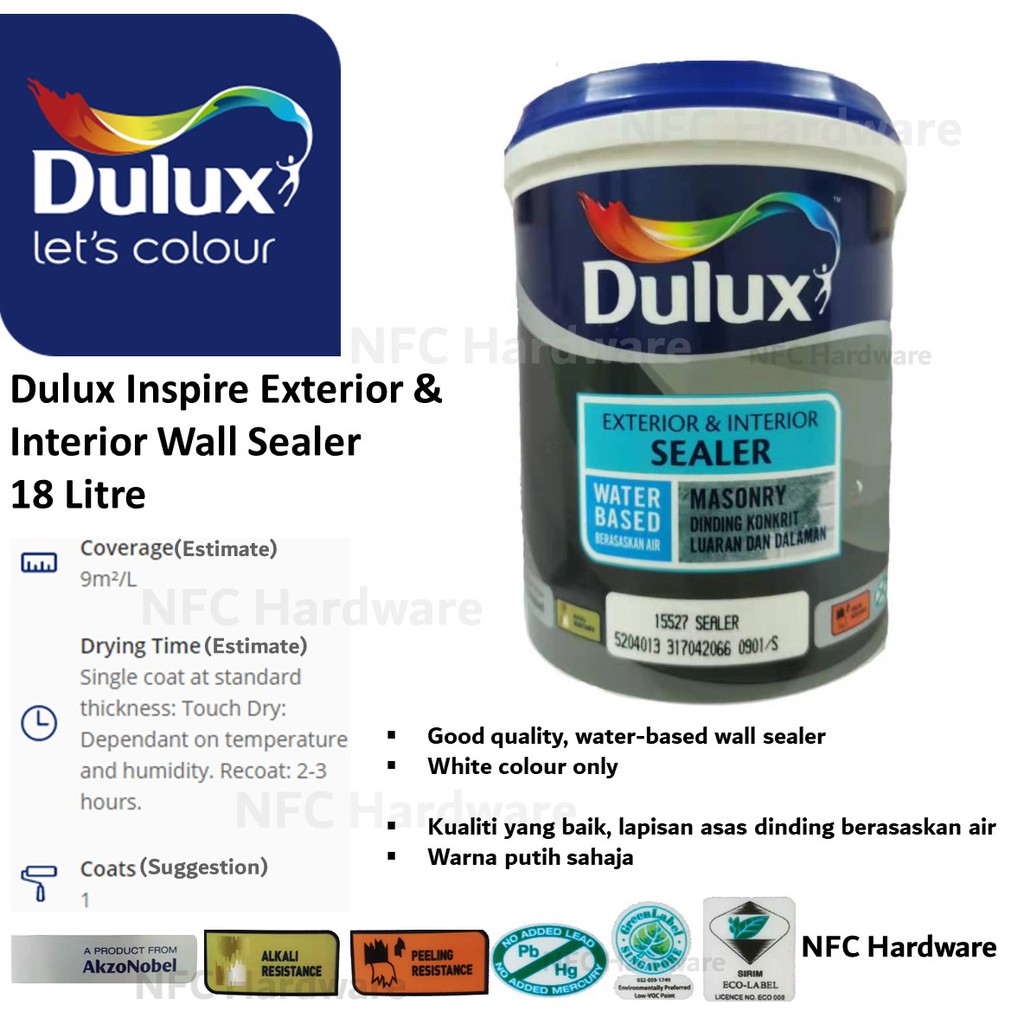 DULUX Inspire Exterior & Interior Wall Sealer 18 Litre (15527) Shopee Malaysia