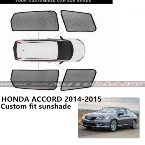 Custom Fit OEM Sunshades/ Sun shades for Honda Accord YR 2014-2015 - 4pcs