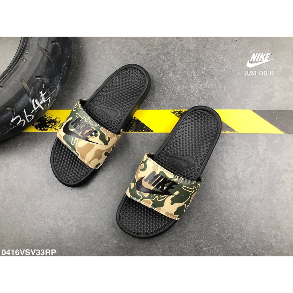 nike camouflage slippers