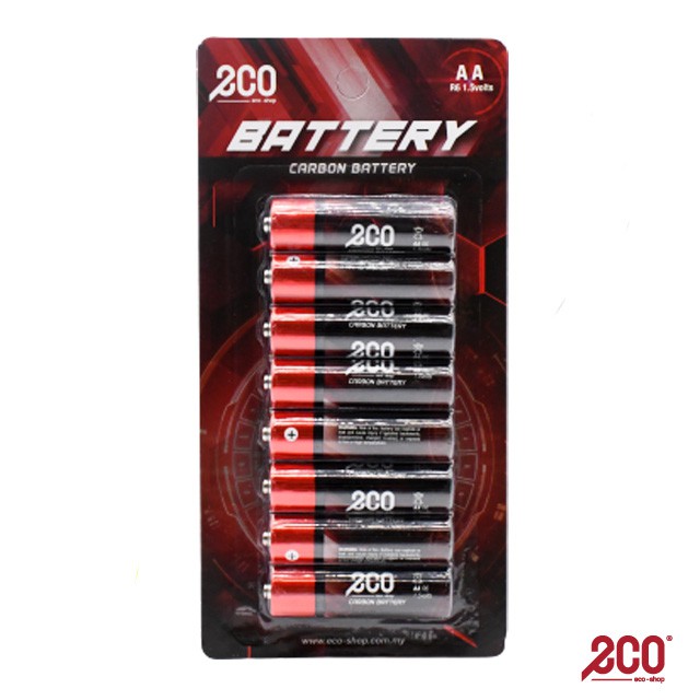 Eco Shop Aa Carbon Battery 8 In 1 0557 Shopee Malaysia