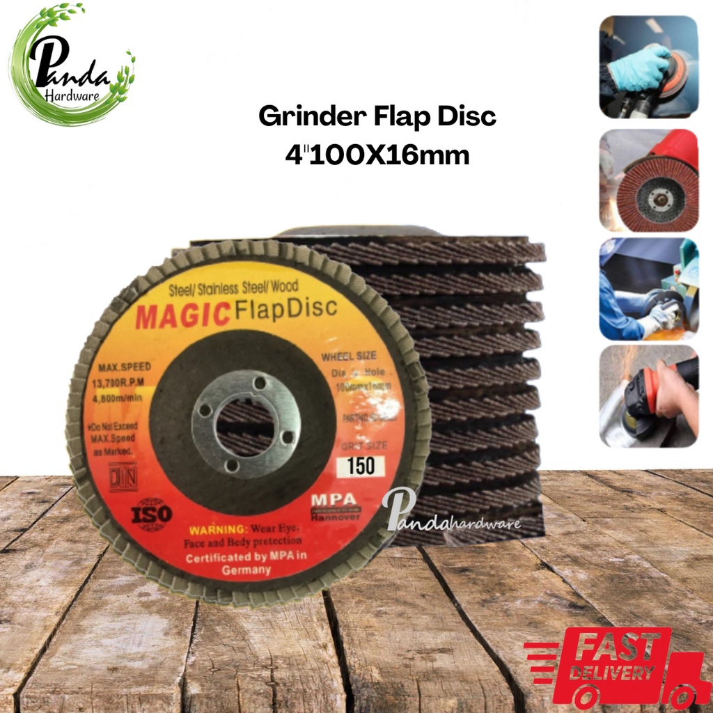 MAGIC Flap Disc Sand Paper Flap Disc 4" Abrasive Flap Disc Steel Stainless Steel Wood Angle