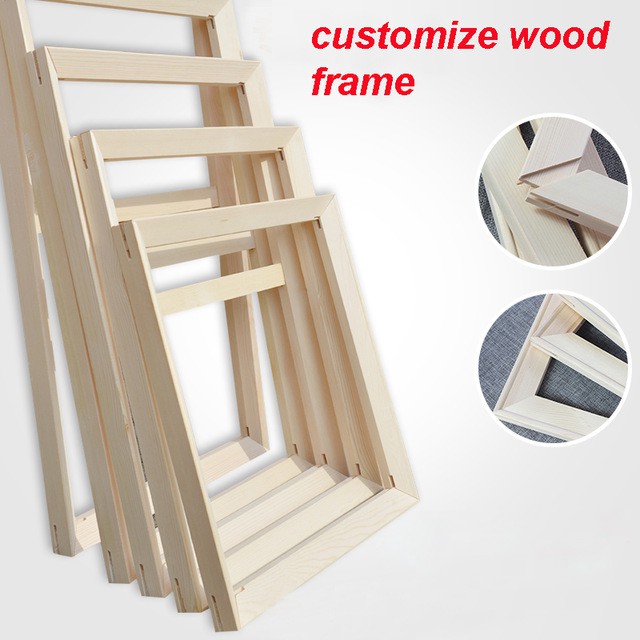 wood custom frame big size wood frame Wood frame for canvas oil