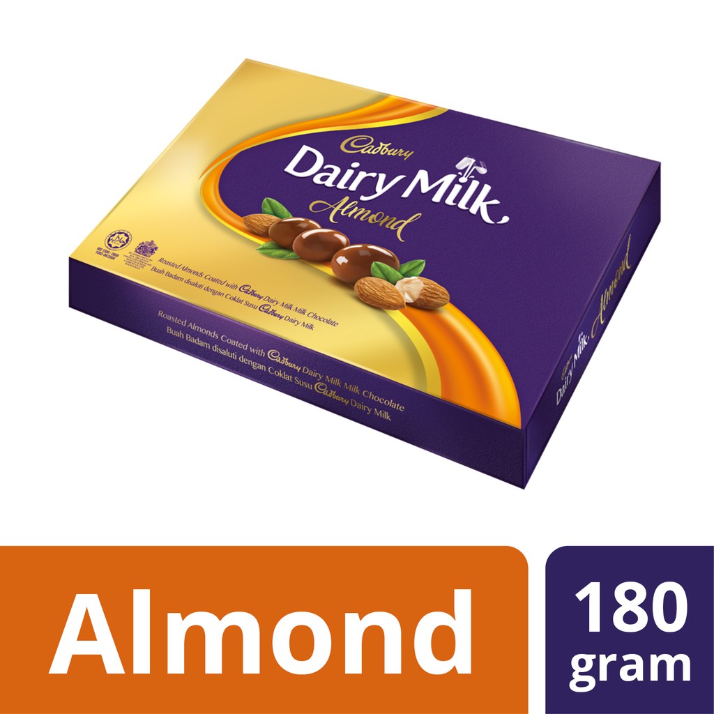 Cadbury Dairy Milk Panned Box Almond (180g) Shopee Malaysia