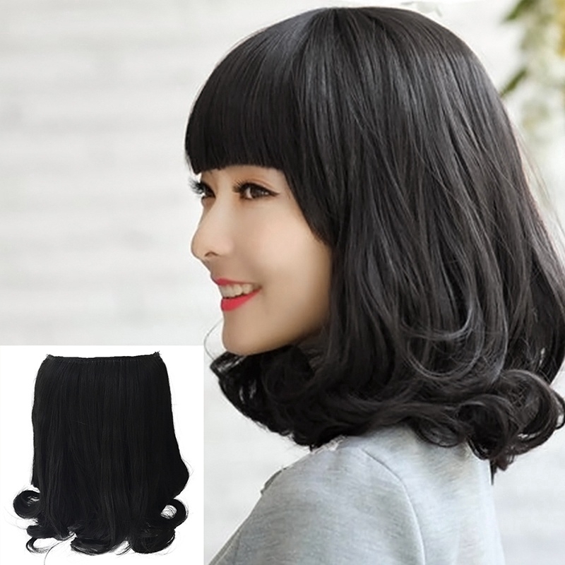 High Temperature Fiber Clip In Hair Extensions Curly Wavy Straight