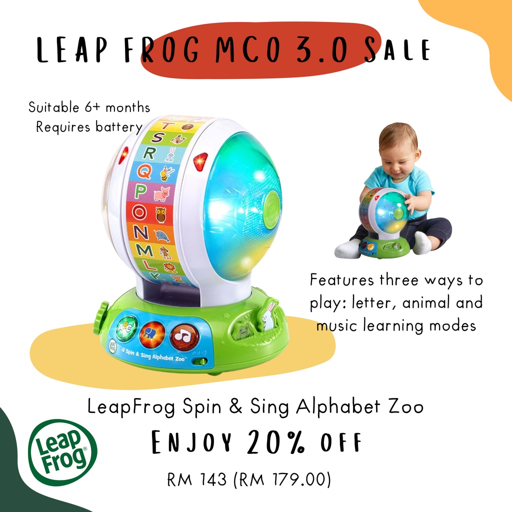 Leapfrog Spin Sing Alphabet Zoo Shopee Malaysia