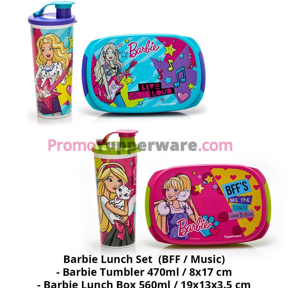 tupperware barbie lunch box