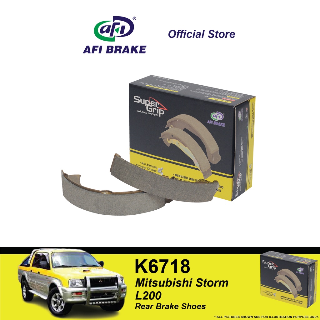 Super Grip Rear Brake Shoe Mitsubishi Storm L200 K6718 (1 set