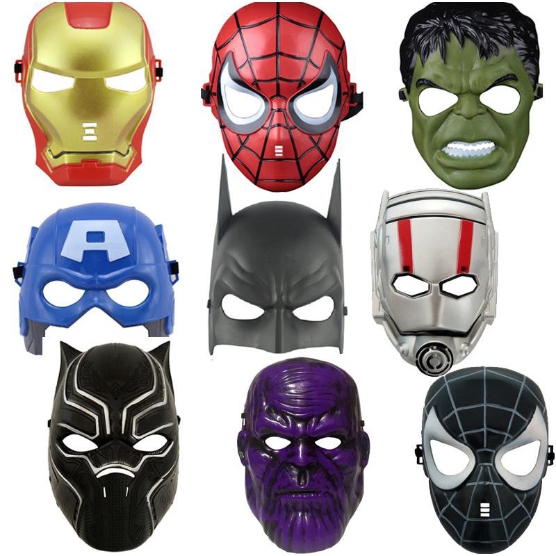 Child Cartoon Super Hero Mask Avenger Hulk Spiderman Iron man Captain America Costume Mask