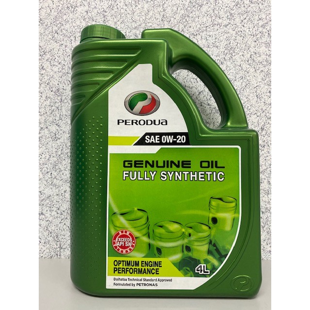 Perodua Genuine Oil Fully Synthetic 0w 20 4l Shopee Malaysia