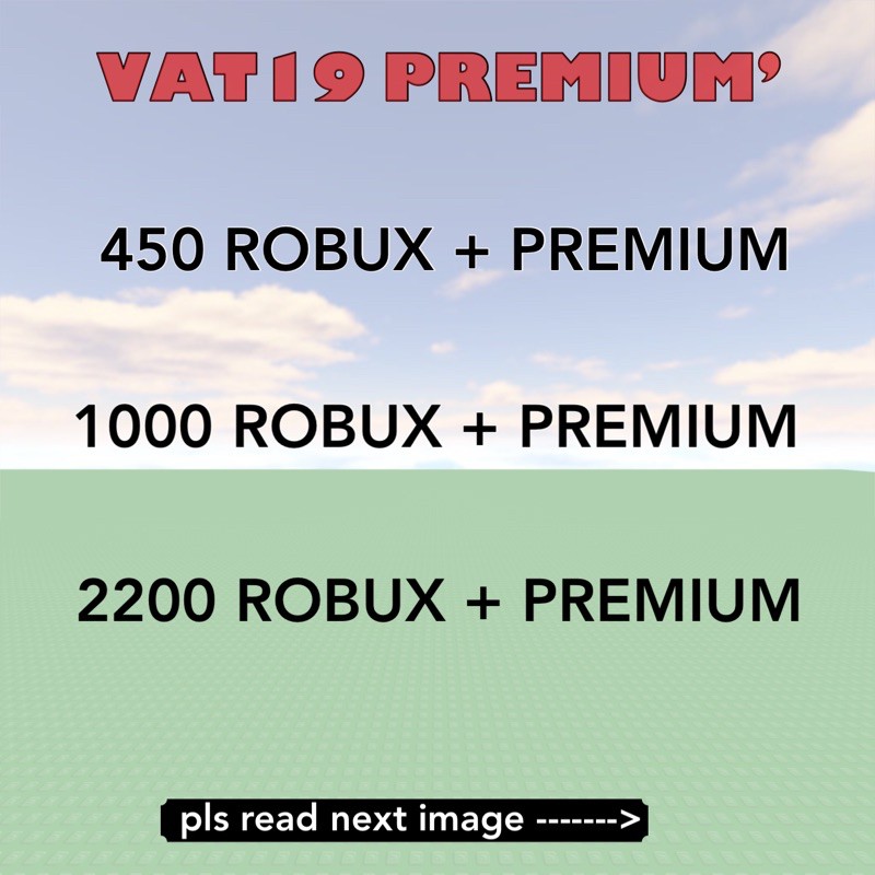 Read Desc 450 1000 2200 Premium Roblox Robux Limited Time Shopee Malaysia - what is roblox premium 450