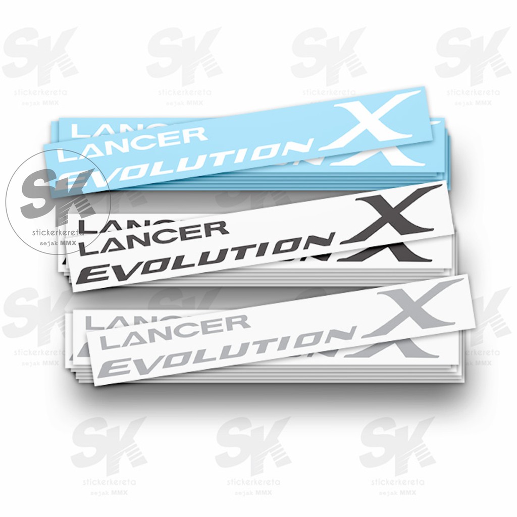 Mitsubishi Lancer Evolution X Logo Cutting Sticker Vinyl Shopee Malaysia
