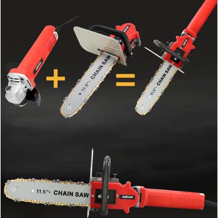 11.5" Chain Saw + 700w Angle Grinder Full Set Chainsaw Gergaji Berantai 11.5" + Gergaji Gergaji