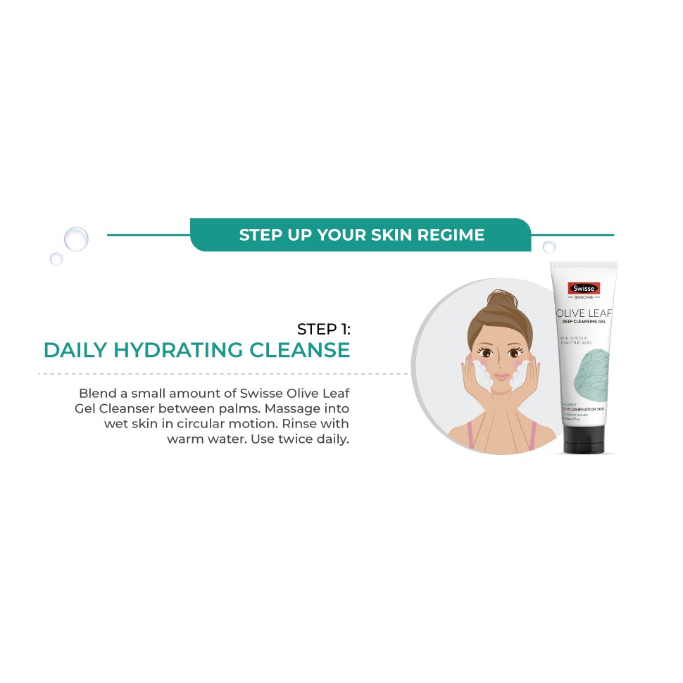 swisse skincare olive leaf deep cleansing gel